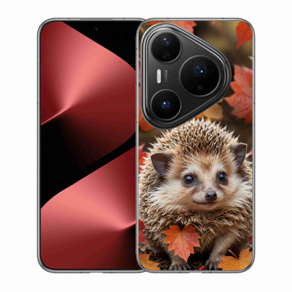 mmCase gélhuzat a Huawei Pura 80 Pro-hoz – sündisznó a levelek között