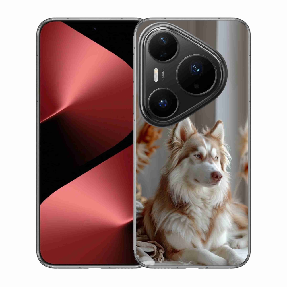 mmCase gél tok a Huawei Pura 80 Pro-hoz – nyugodt szibériai husky