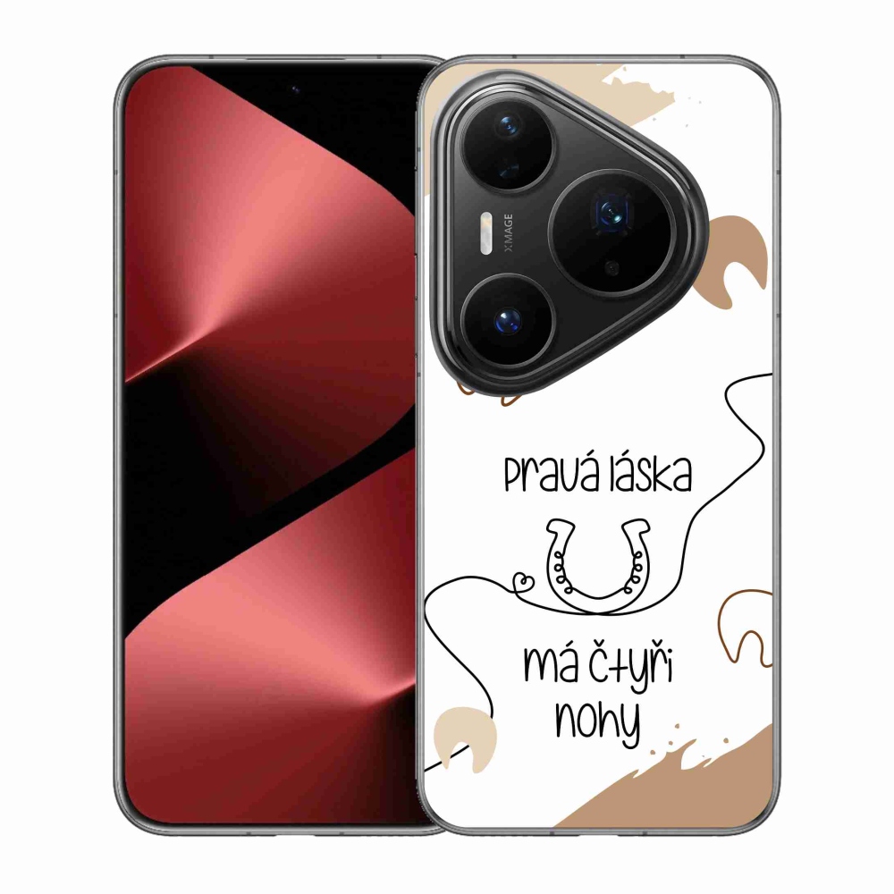 Gél borító mmCase a Huawei Pura 80 Pro készülékhez - ló motívum fehér háttérrel