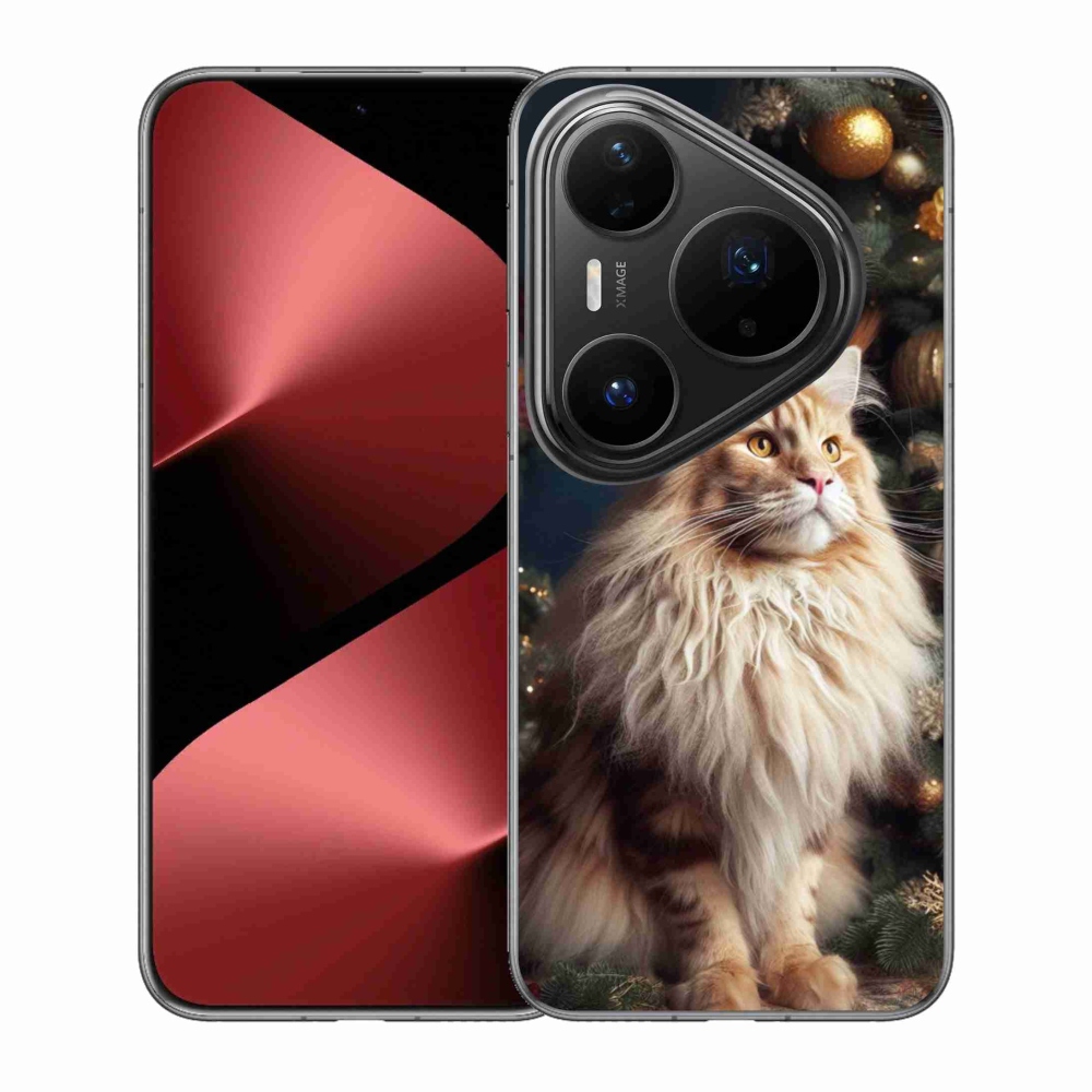 Zselés borítás mmCase a Huawei Pura 80 Pro számára - macska a fánál