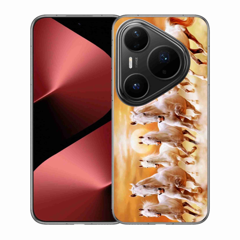 Zselés borítás mmCase a Huawei Pura 80 Pro-hoz - lovak 2