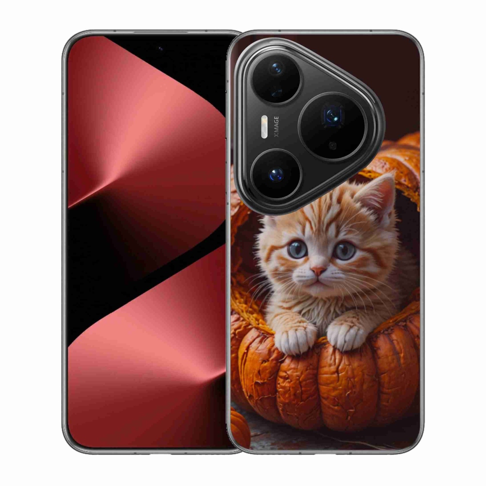 Gél borítás mmCase a Huawei Pura 80 Pro készülékhez - cica és tök 2