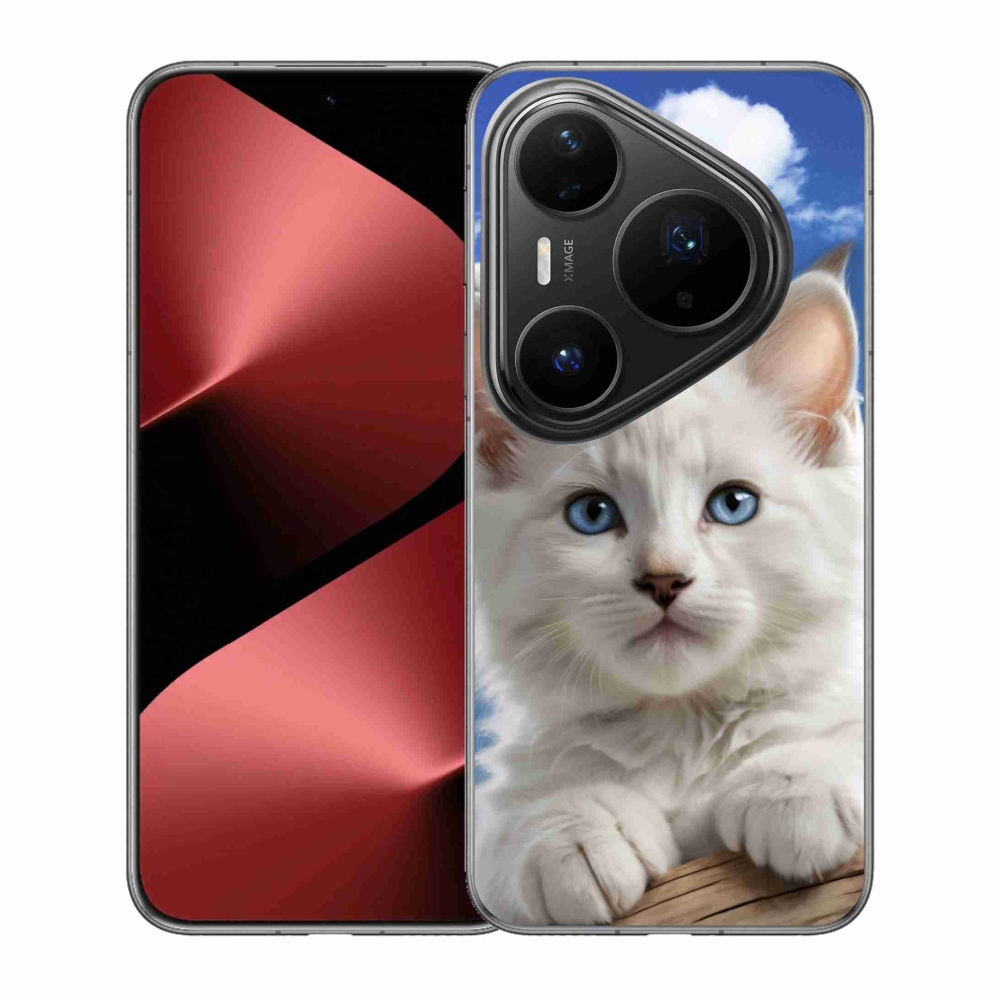mmCase gél tok a Huawei Pura 80 Pro-hoz – cica és felhők