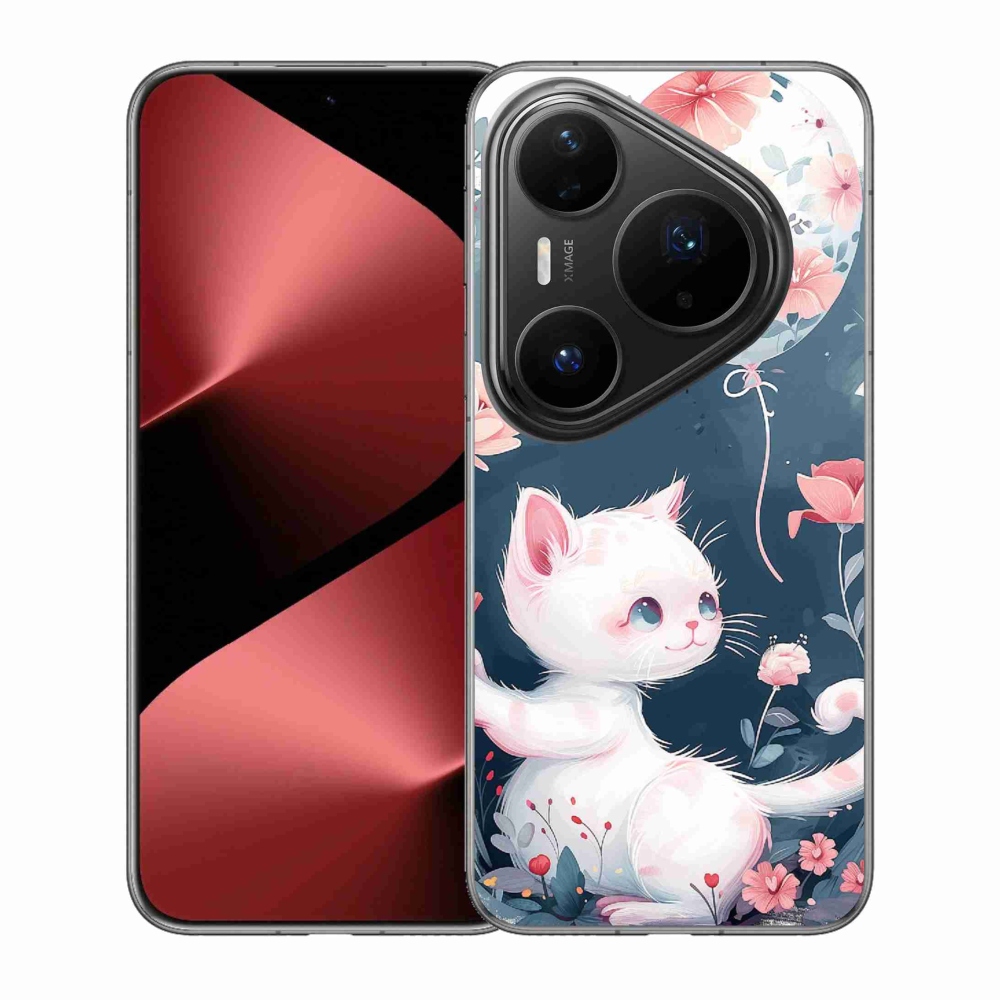 Gél borítás mmCase a Huawei Pura 80 Pro számára - cica lufival