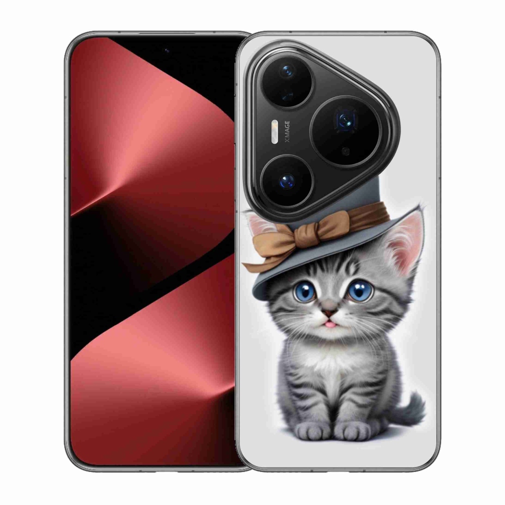 Gél borítás mmCase a Huawei Pura 80 Pro számára - cica sapkával