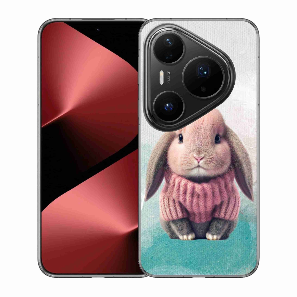 Zselés borítás mmCase a Huawei Pura 80 Pro számára - nyúl pulóverben