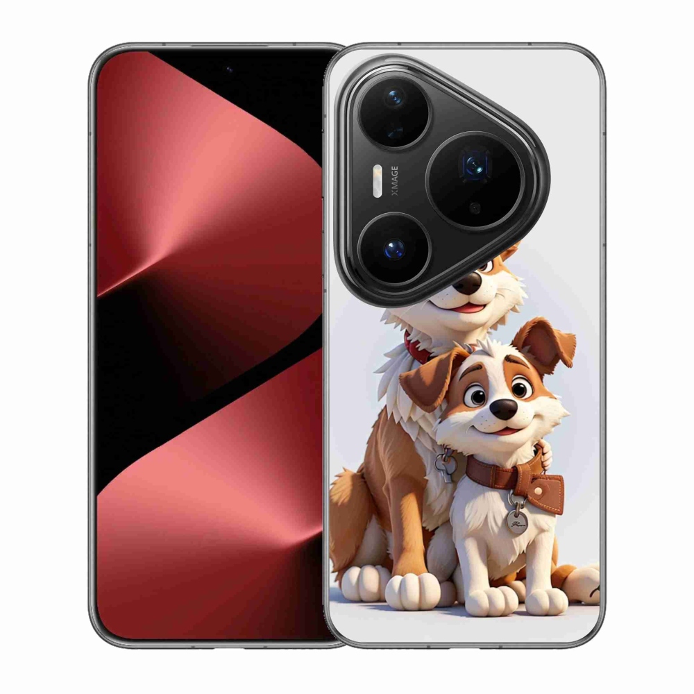 Gél borítás mmCase a Huawei Pura 80 Pro számára - kutyák rajzolása