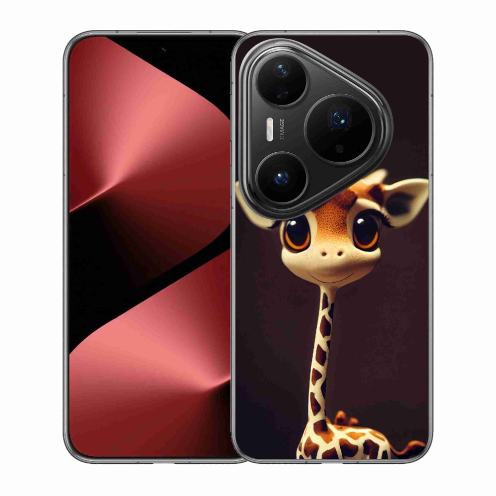 Zselés borítás mmCase a Huawei Pura 80 Pro készülékhez - kis zsiráf