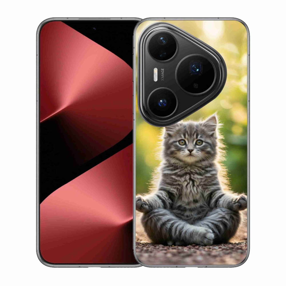 Gél borítás mmCase a Huawei Pura 80 Pro számára - meditáló cica