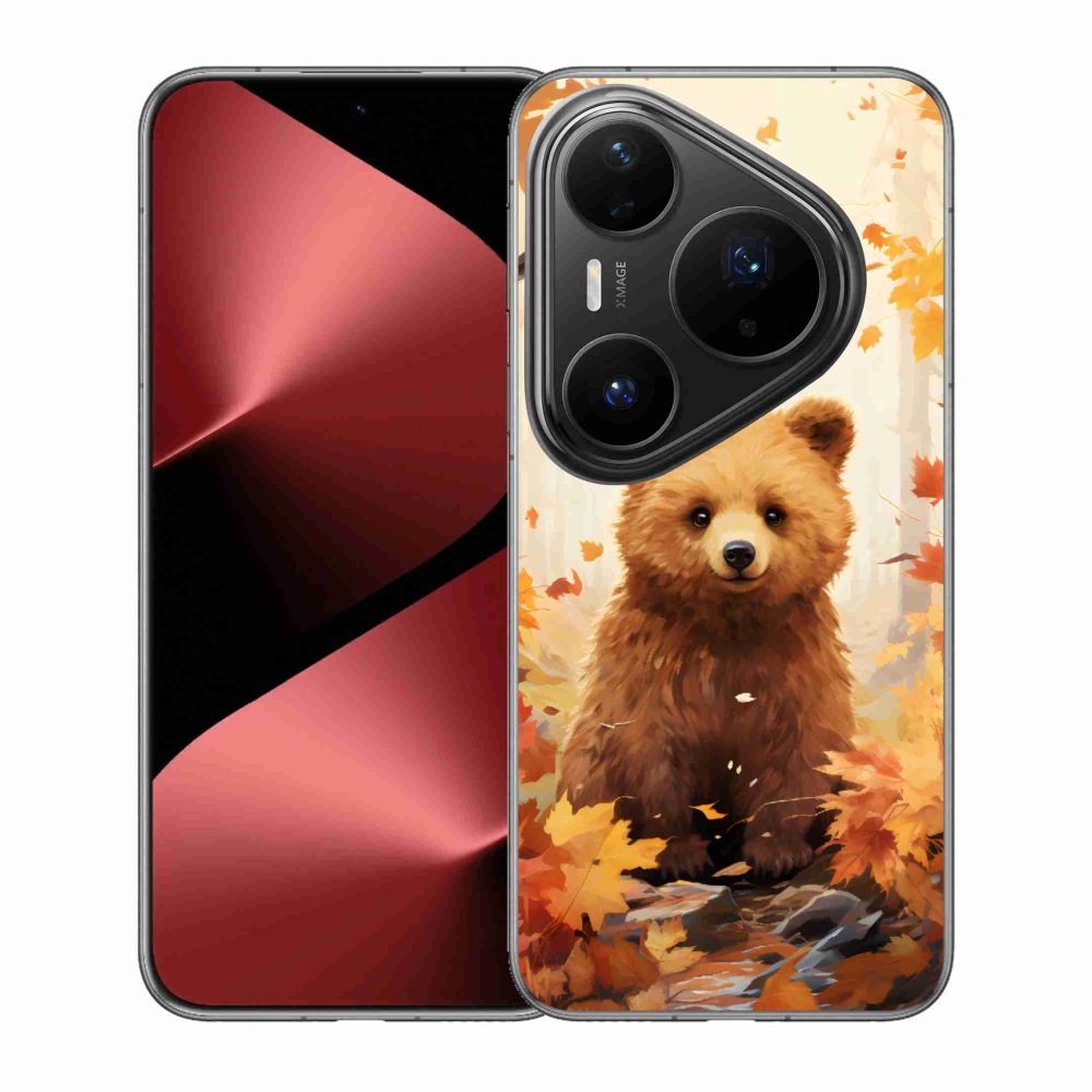 Zselés borítás mmCase a Huawei Pura 80 Pro számára - medve az erdőben