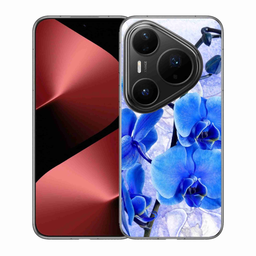 Gél borító mmCase a Huawei Pura 80 Pro készülékhez - kék virágok