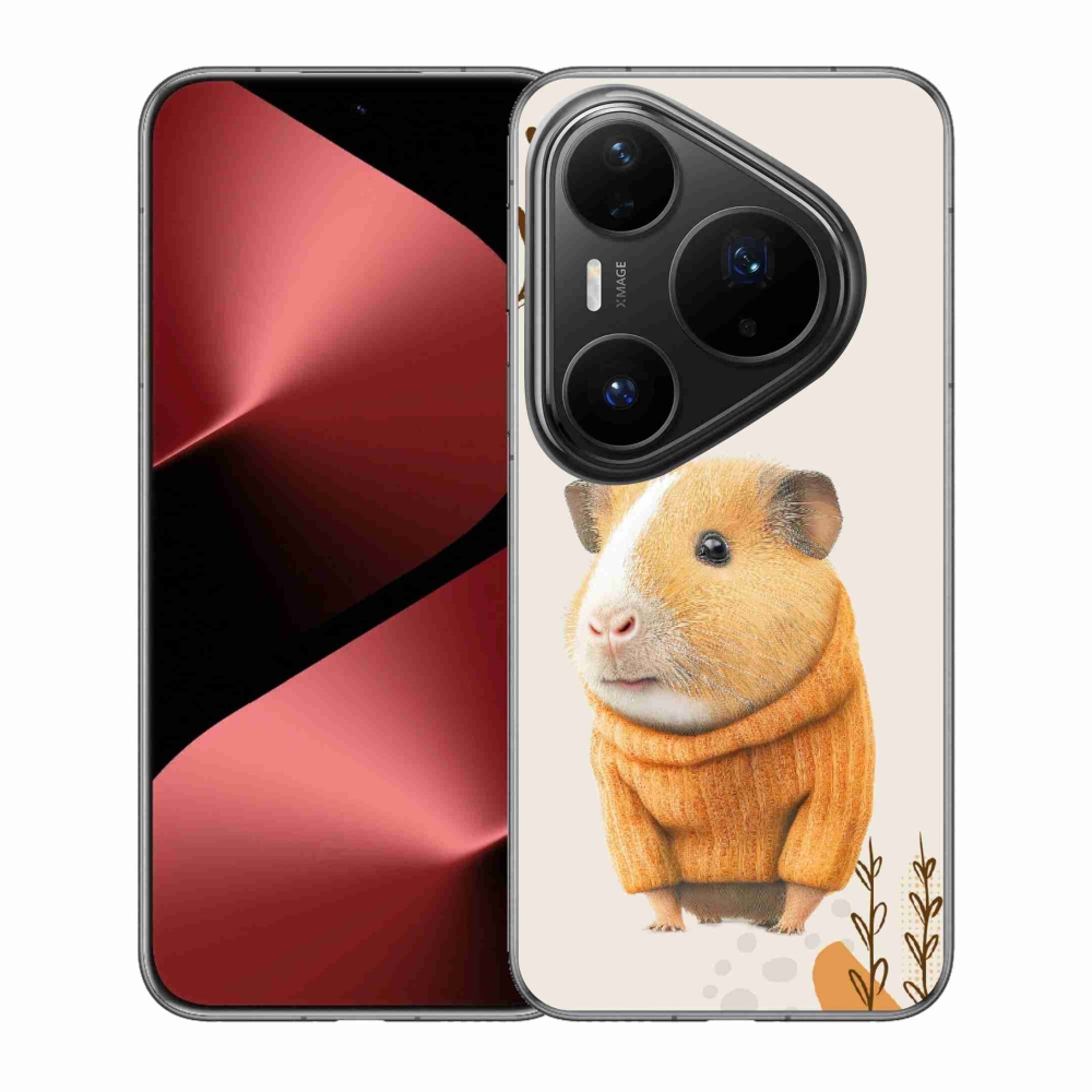 Gél borítás mmCase a Huawei Pura 80 Pro számára - tengerimalac pulóverben