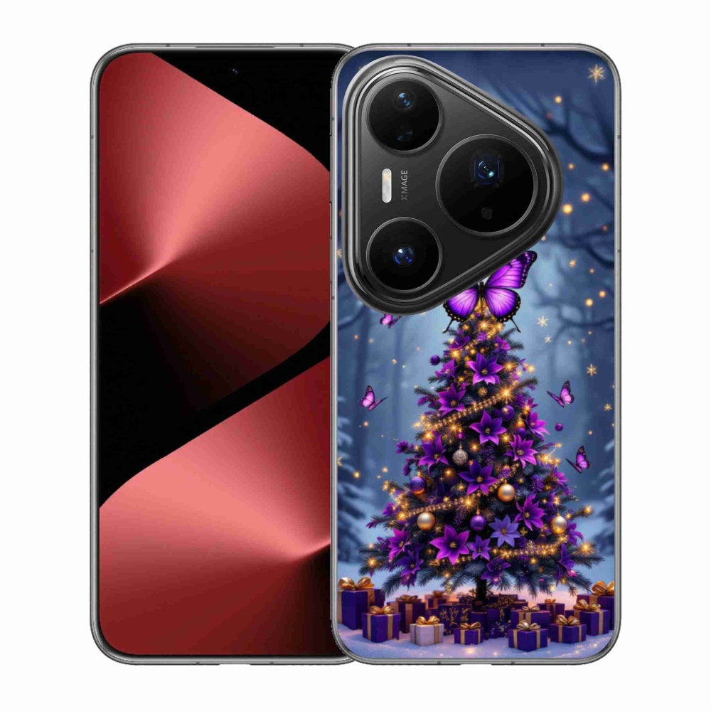 mmCase gél tok a Huawei Pura 80 Pro-hoz – pillangós karácsonyfa