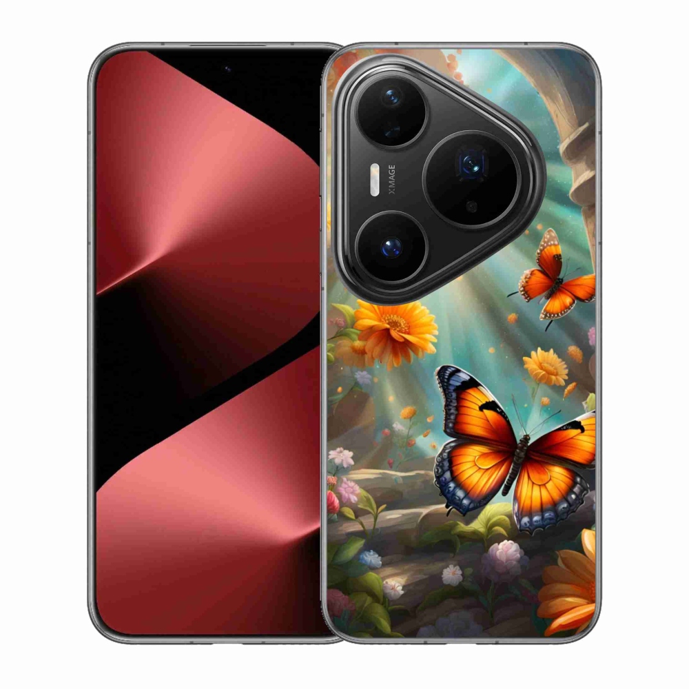 Gél borítás mmCase a Huawei Pura 80 Pro készülékhez - pillangókert 2