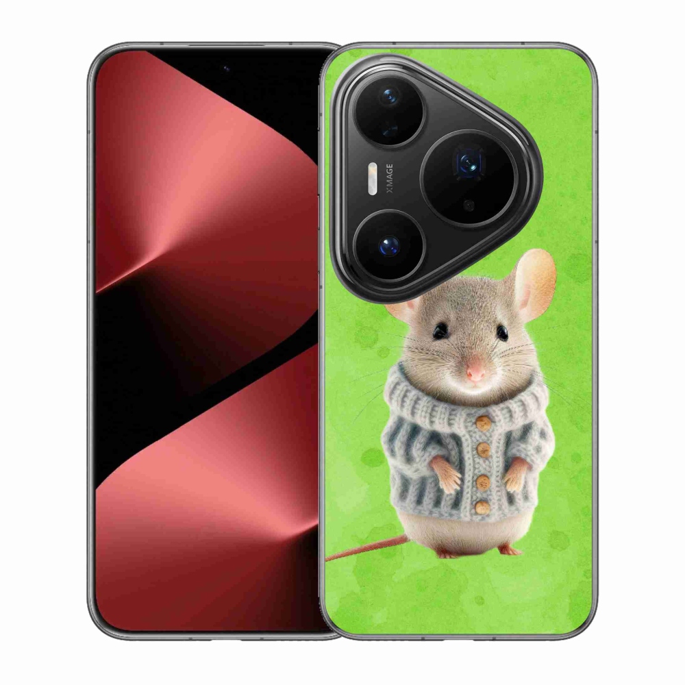 Gél borítás mmCase a Huawei Pura 80 Pro készülékhez - egér pulóverben