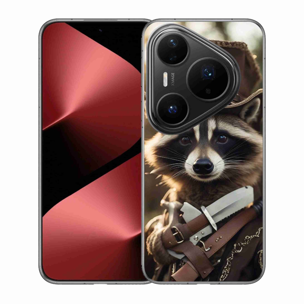 Gél borítás mmCase a Huawei Pura 80 Pro számára - mosómedve egyenruhában