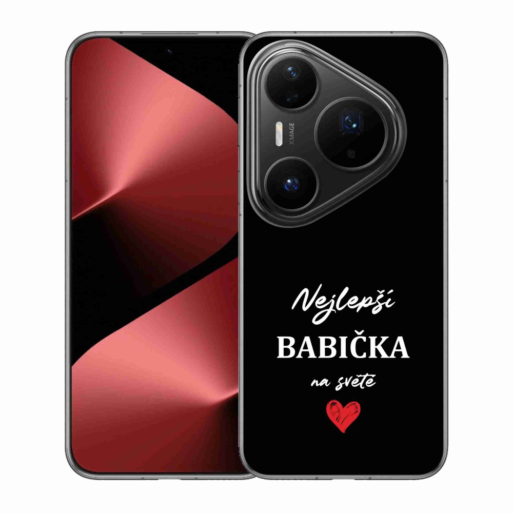 Gél borító mmCase a Huawei Pura 80 Pro - a legjobb nagymama 1 fekete háttérrel