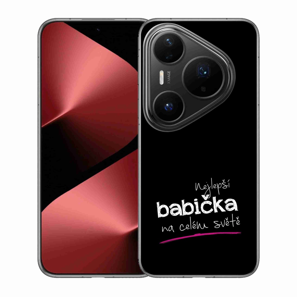 Gél borító mmCase a Huawei Pura 80 Pro - a legjobb nagymama 4 fekete háttérrel