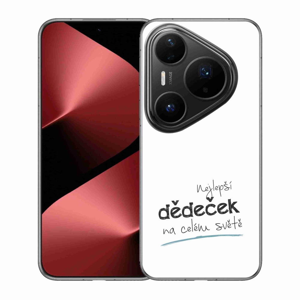 Gél borító mmCase a Huawei Pura 80 Pro - a legjobb nagypapa 3 fehér háttérrel