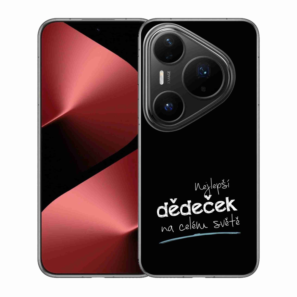 Gél borító mmCase a Huawei Pura 80 Pro - legjobb nagypapa 3 fekete háttérrel