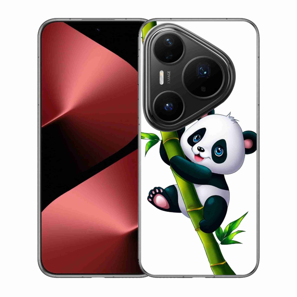 Gél borítás mmCase a Huawei Pura 80 Pro számára - panda a bambuszon