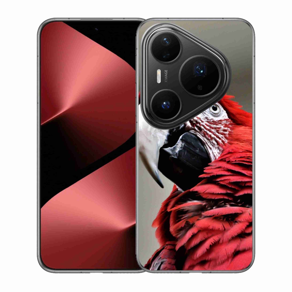 Zselés borítás mmCase a Huawei Pura 80 Pro készülékhez - papagáj ara piros