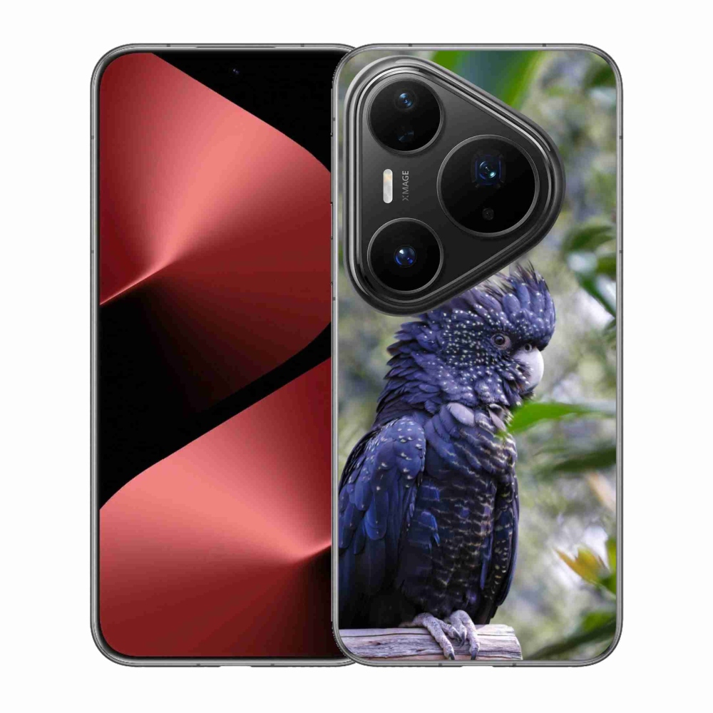 mmCase gél tok a Huawei Pura 80 Pro-hoz – fekete kakadu papagáj