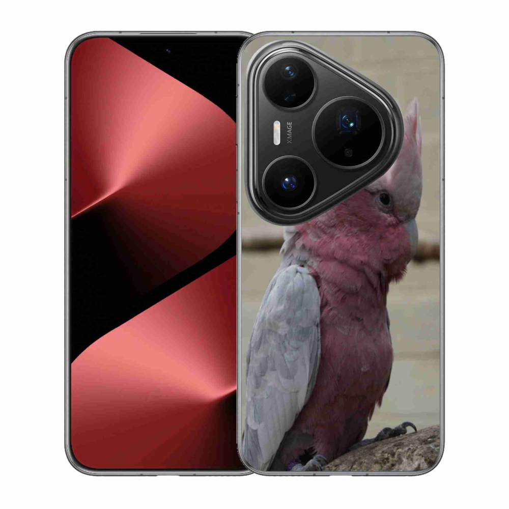 Zselés borítás mmCase a Huawei Pura 80 Pro készülékhez - papagáj kakadu rózsaszínű