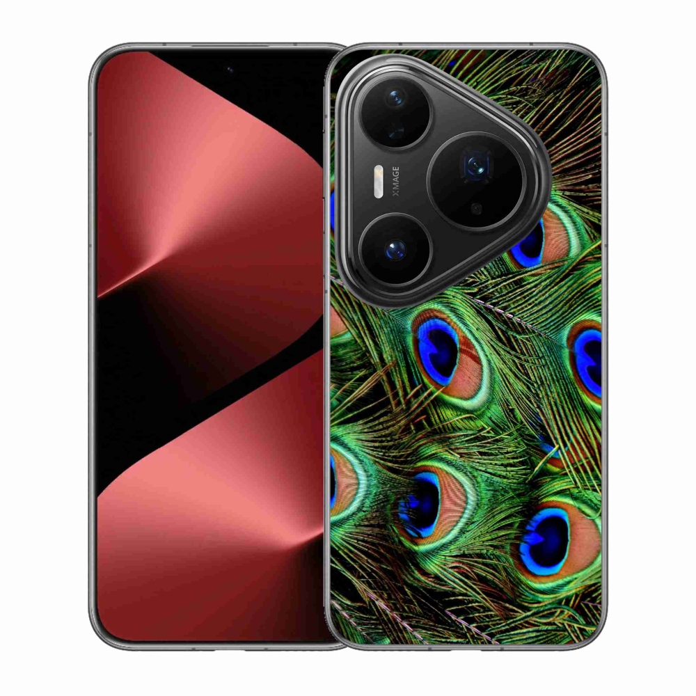 Zselés borítás mmCase a Huawei Pura 80 Pro készülékhez - pávatoll