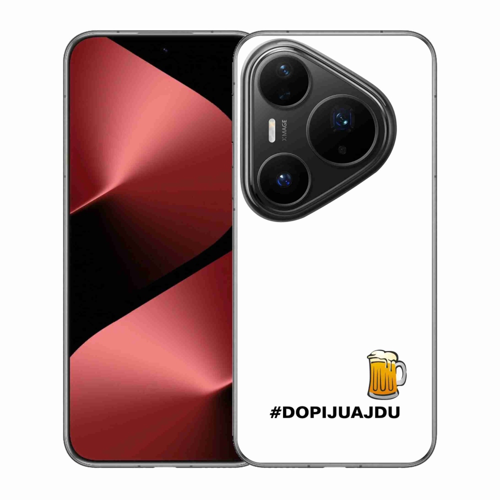 Gél borítás mmCase a Huawei Pura 80 Pro számára - sör motívum 1 fehér háttér