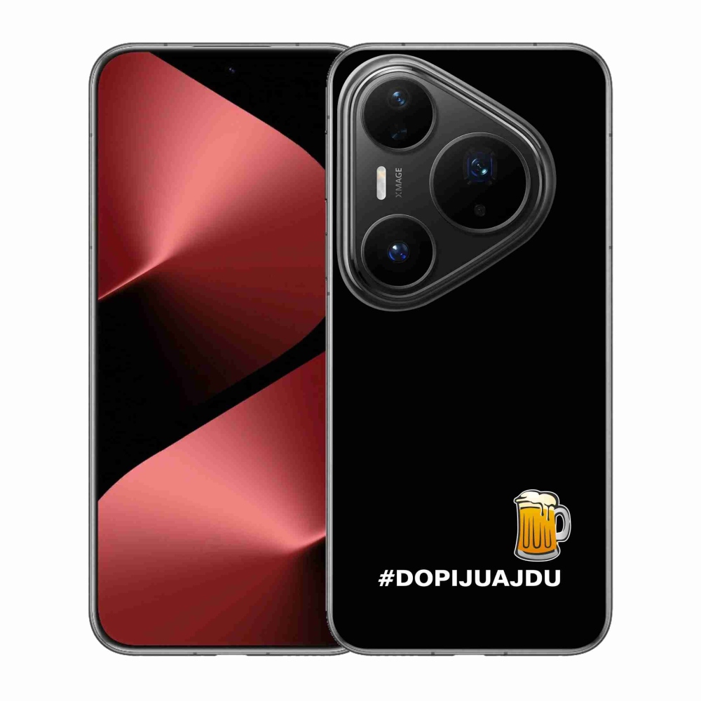 Gél borító mmCase a Huawei Pura 80 Pro - sör motívum 1 fekete háttérrel