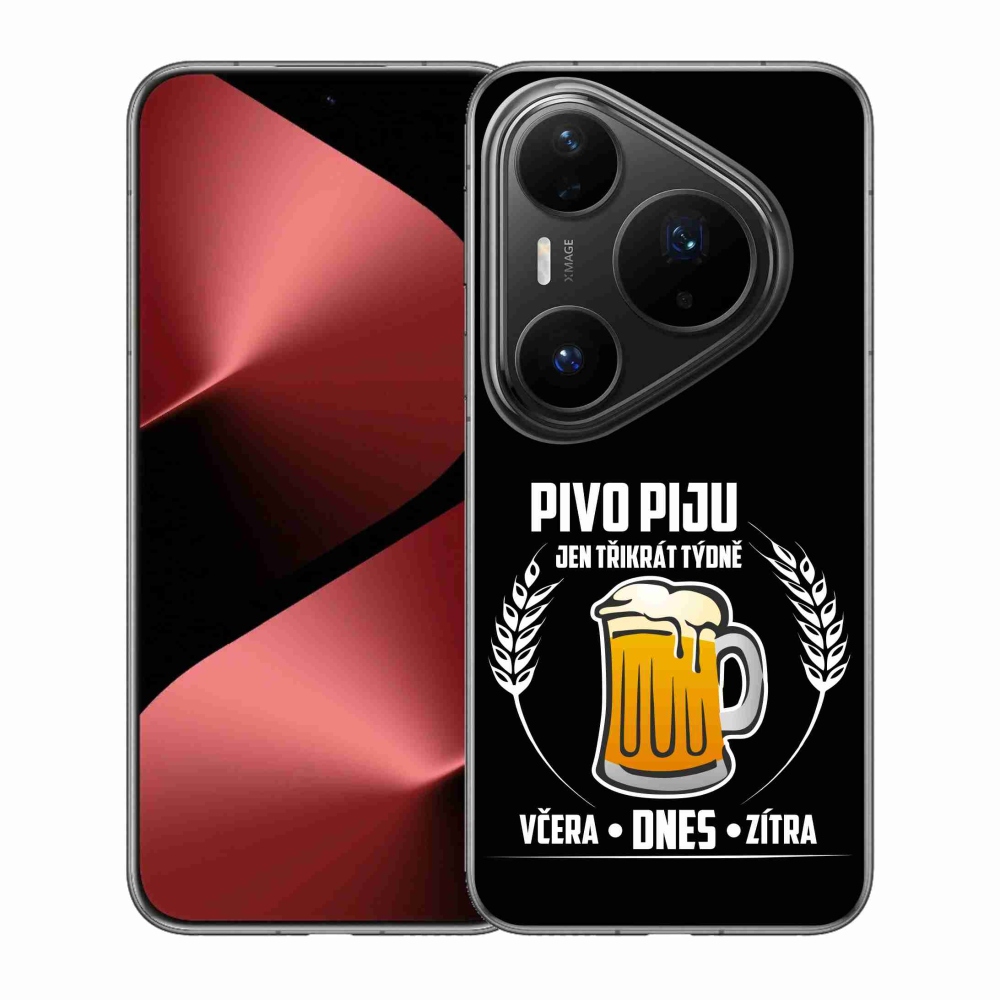 Gél borító mmCase a Huawei Pura 80 Pro készülékhez - sör motívum fekete háttérrel