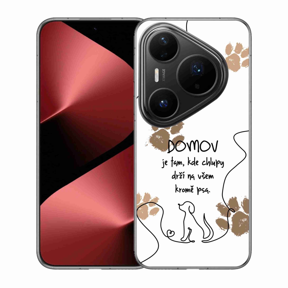 Gél borító mmCase a Huawei Pura 80 Pro készülékhez - kutya motívum fehér háttérrel