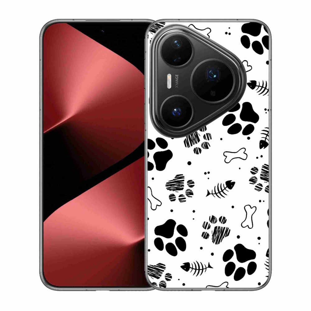 Gél borítás mmCase a Huawei Pura 80 Pro készülékhez - kutyamancsok 1