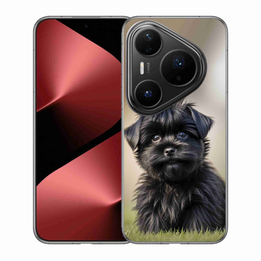 mmCase gél tok a Huawei Pura 80 Pro-hoz – aranyos fekete kutyus
