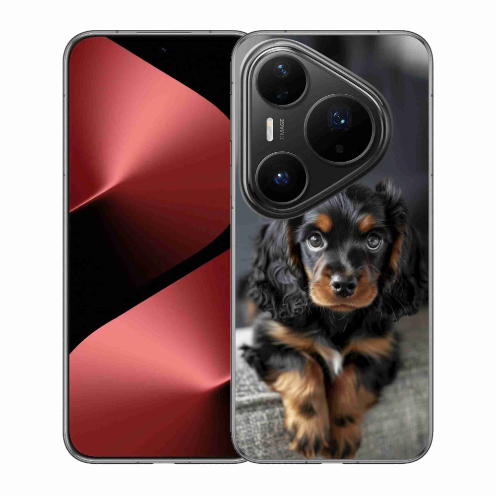 mmCase gél tok a Huawei Pura 80 Pro-hoz – aranyos, hosszúszőrű tacskó