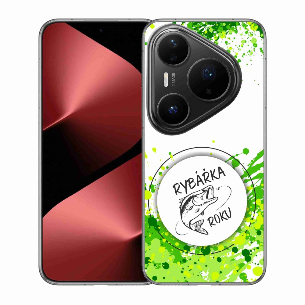 Gél borító mmCase a Huawei Pura 80 Pro - az év horgásza fehér háttérrel