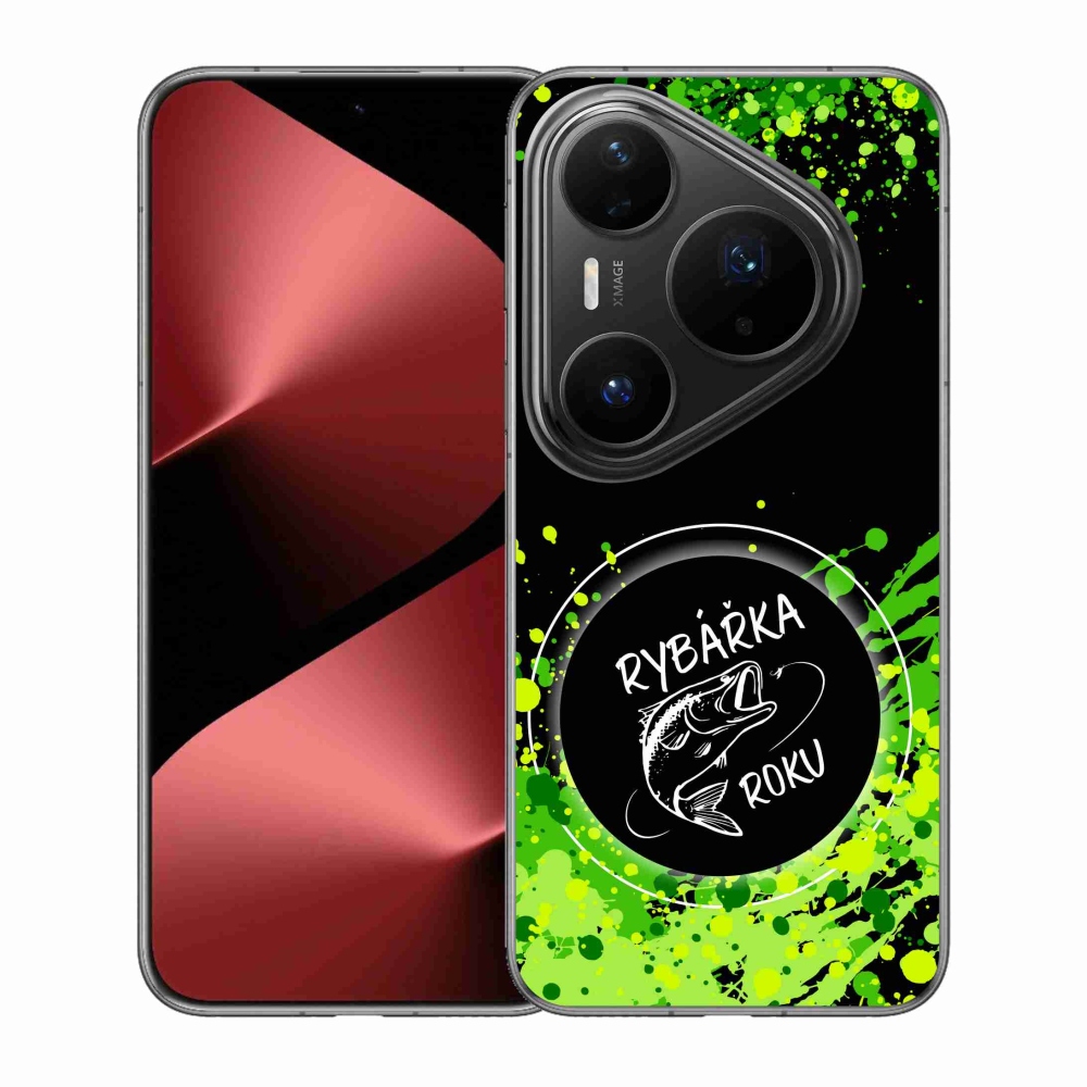 Gél borító mmCase a Huawei Pura 80 Pro számára - az év horgásza fekete háttérrel