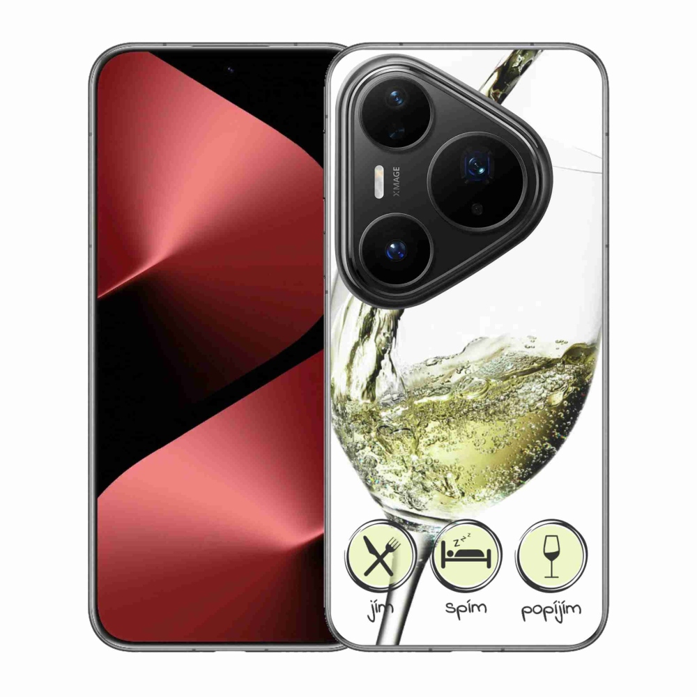 Gél borítás mmCase a Huawei Pura 80 Pro készülékhez - borospohár fehér