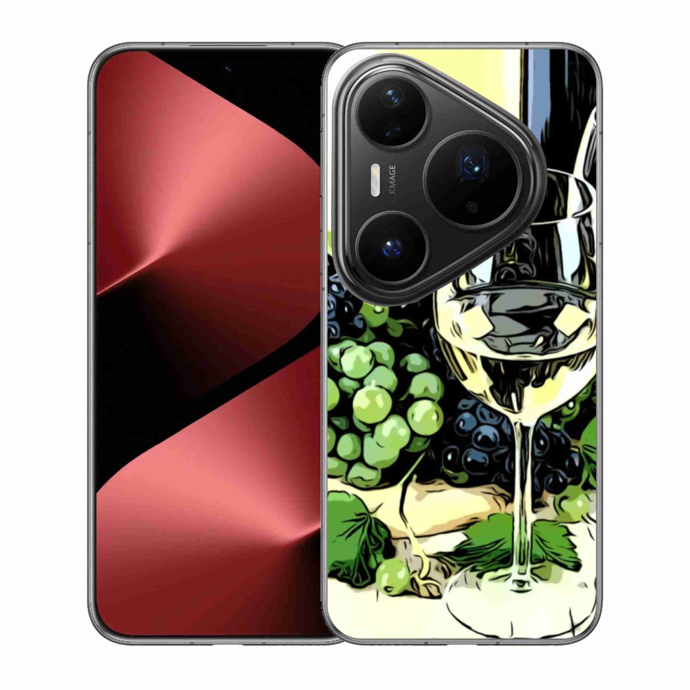 Zselés borítás mmCase a Huawei Pura 80 Pro számára - pohár bor
