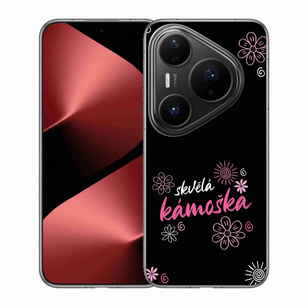 Gél borító mmCase a Huawei Pura 80 Pro - nagyszerű haver fekete háttérrel