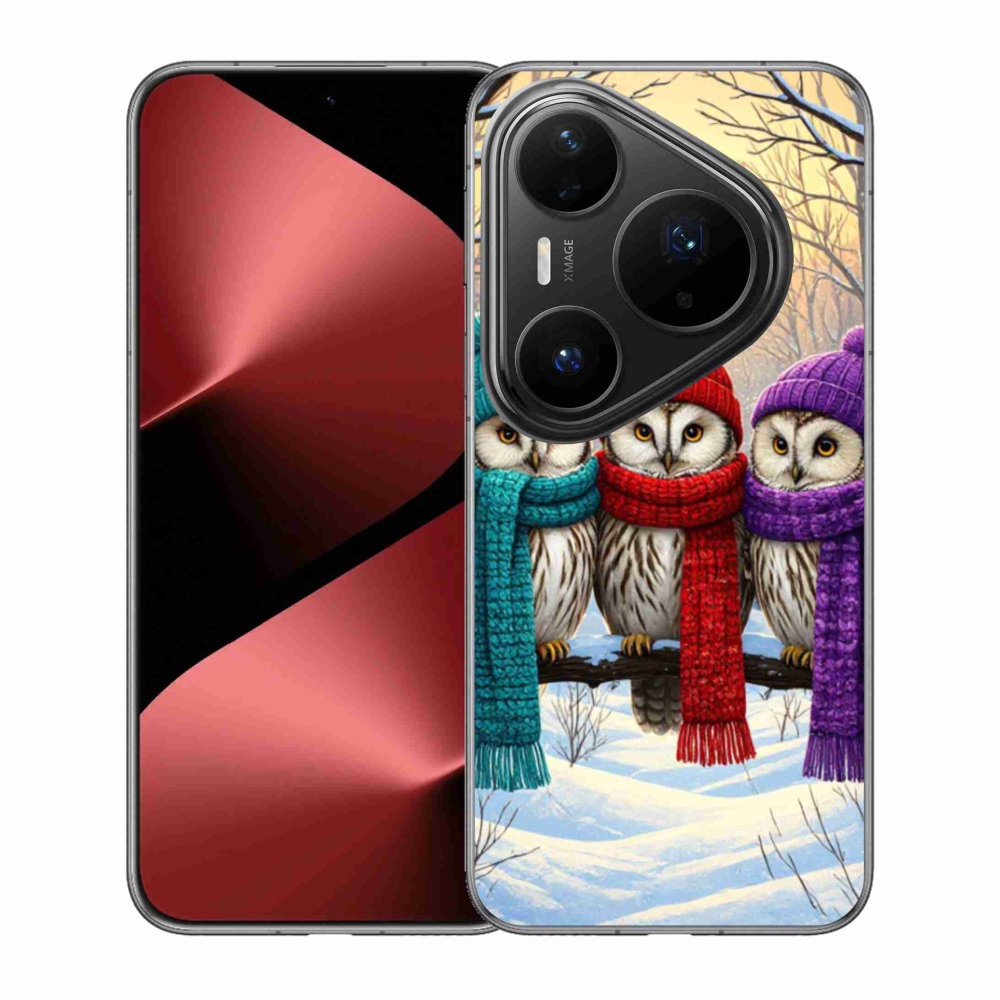 Gél borítás mmCase a Huawei Pura 80 Pro számára - bagoly barátok