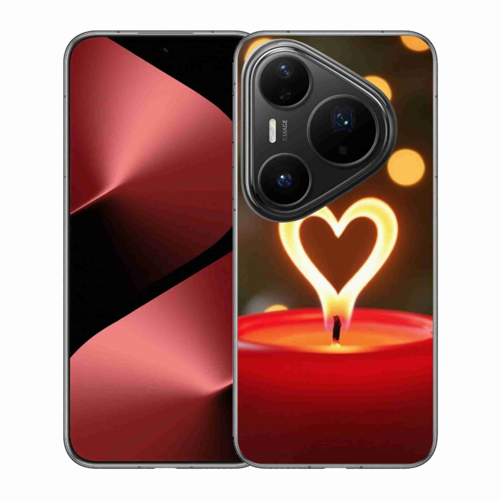 Zselés borítás mmCase a Huawei Pura 80 Pro számára - láng szíve