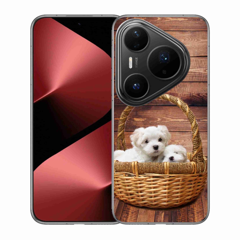 Gél borítás mmCase a Huawei Pura 80 Pro számára - kölyökkutyák