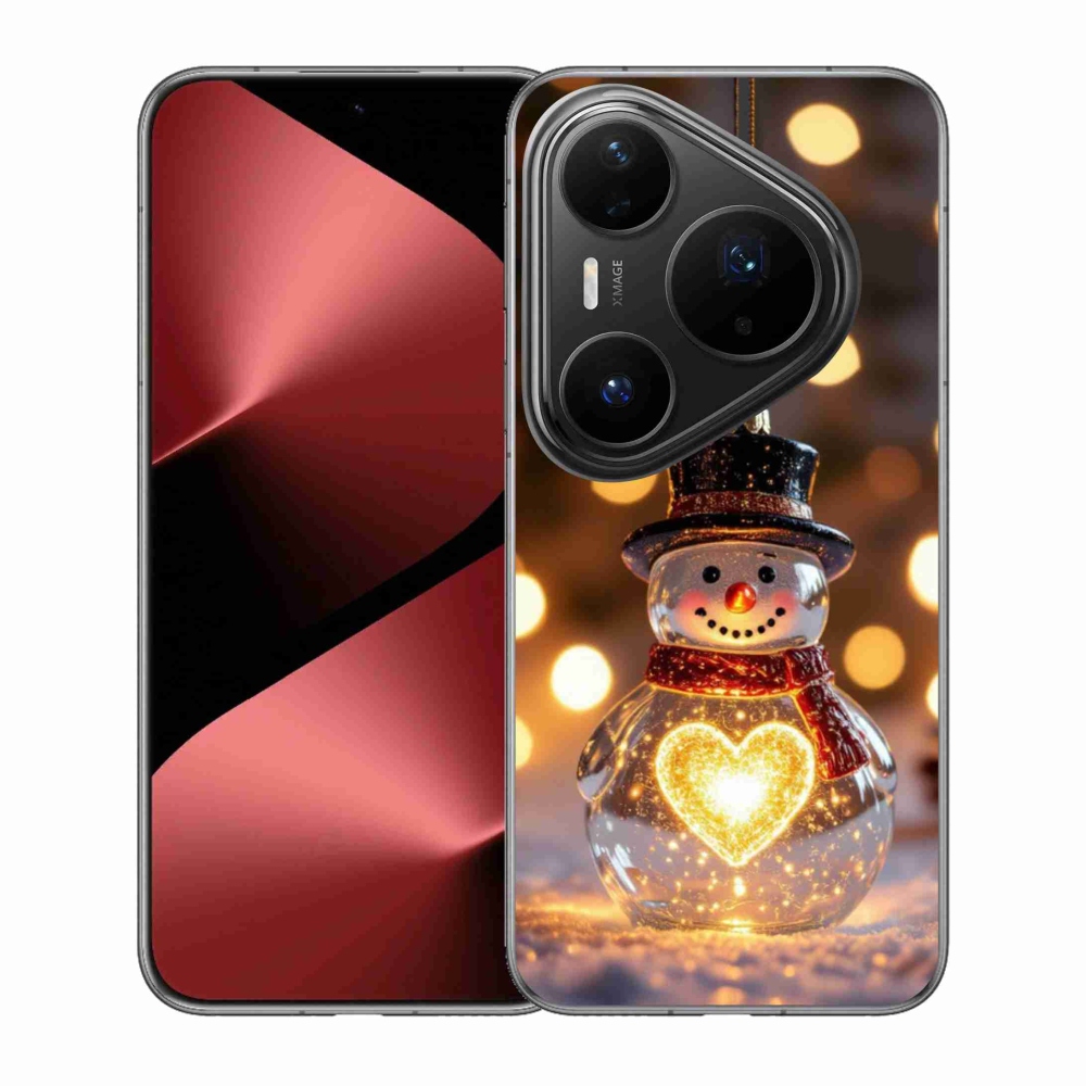 mmCase gél tok a Huawei Pura 80 Pro-hoz – világító karácsonyi hóember