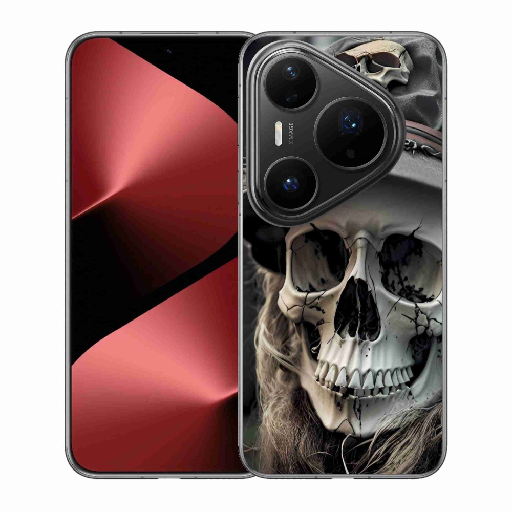 Zselés borítás mmCase a Huawei Pura 80 Pro készülékhez - sötét koponya