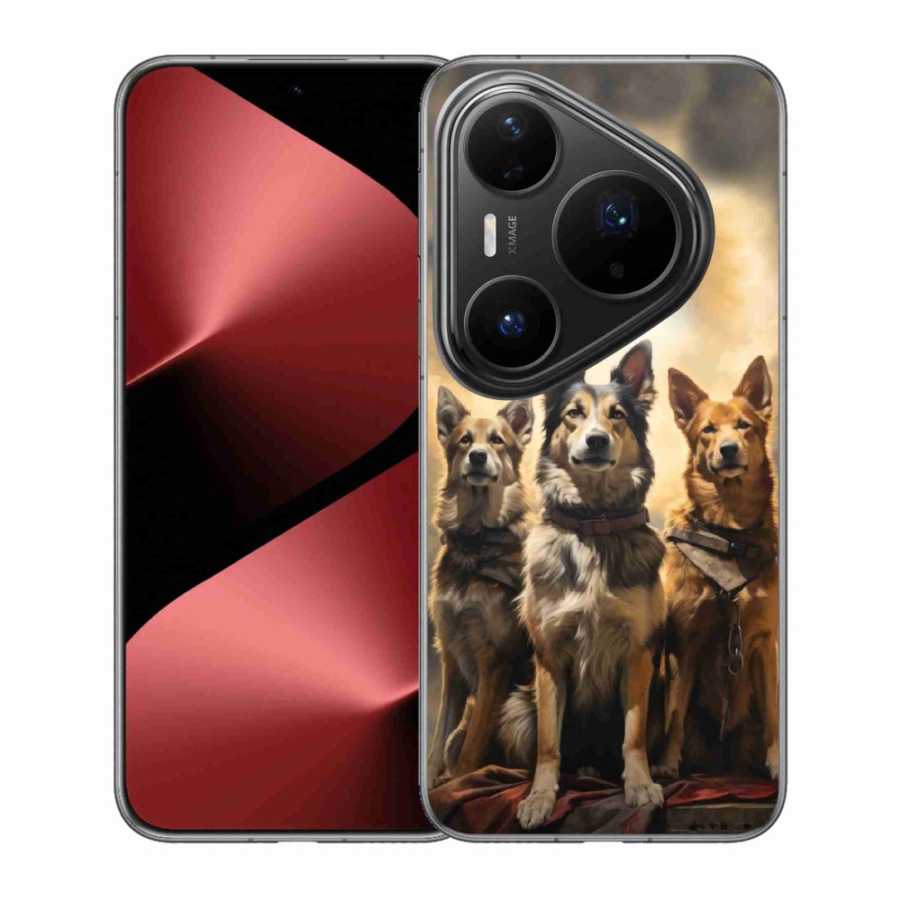 Gél borítás mmCase a Huawei Pura 80 Pro számára - három kutya