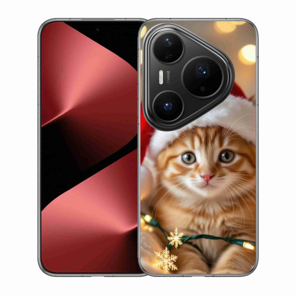 Gél borítás mmCase a Huawei Pura 80 Pro számára - Karácsonyi cica