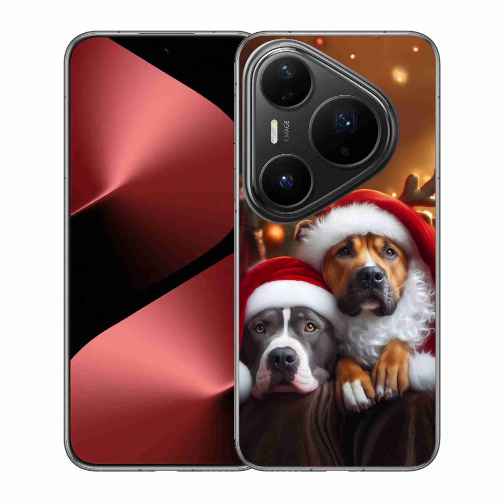 Gél borítás mmCase a Huawei Pura 80 Pro számára - Karácsonyi kutyák
