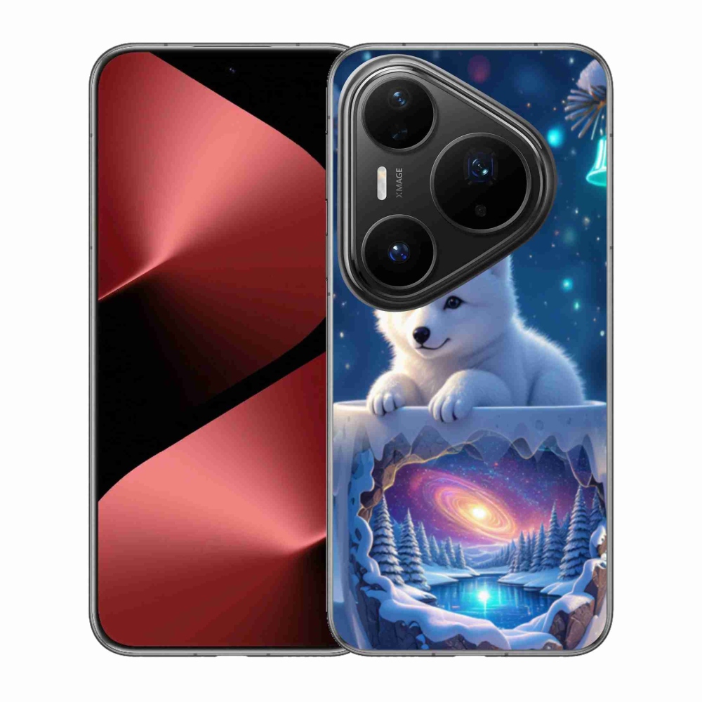 Gél borítás mmCase a Huawei Pura 80 Pro számára - karácsonyi kölyökkutya